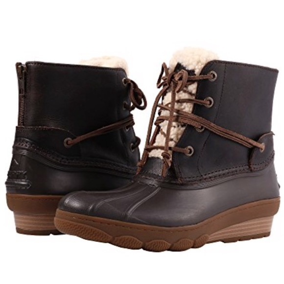 sperry duck boots wedge
